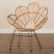 Baxton Studio Garan Modern Bohemian Natural Brown Rattan and Black Metal Accent Chair 211-12745-ZORO - alternate 9